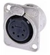 Neutrik NC5FD-L-1   5 Pin XLR DMX Female Panel Mount D Series
