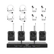 Phenyx Pro Wireless Microphone System, 4-Channel Wireless Mic Set w/ 4 Bodypa...