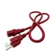 3Ft Power Cord RED for BEHRINGER EUROPOWER PMP4000 PMP6000 MIXER
