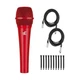 sE Electronics V7 Red Dynamic Supercardioid Handheld Microphone, Red - Bundle...