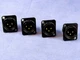 4 Neutrik NC3MD-L-B-1 Panel Mount Male 3-PIN XLR Connectors, Black & Gold Metal