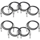 Seismic Audio - SATRX-F3-8 Pack of Black 3' 1/4" TRS to 1/4" TRS Patch Cables