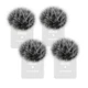 PhantAccy 4PCS Windscreen/Pop Filter for Rode Wireless Go II, 4PCs-Gray