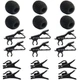 AUGSUN 18Pcs Lapel Microphone Clips Replacement Kit, 6Pcs Lavalier Mic Clips ...