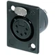 1PK NEUTRIK USA NC5FP-B-1 Conn AV XLR Jack 5 Cont Pnl Mnt Uninsulated P Ser
