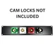 LASE 2U:CL4 for 4  CAM LOCK FEMALE Heavy Duty 13 GA RACK  PANEL 19" x 3.5"