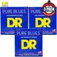3-PACK DR PHR-10 Pure Blues Pure Nickel Electric Guitar Strings 10-46 Medium