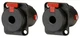 (2) Two Genuine NEUTRIK NJ3FP6C-BAG 1/4" Female TS or TRS Locking Panel Mount
