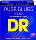 DR Strings Pure Blues Nickel Wound PHR-10/52 Medium Heavy (10-52), Black 