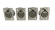 ITT Cannon XLR-4-31 Female Panel Mt Connector, Set of 4 - NOS, Free Shipping