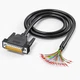 JUXINICE DB25 Male to Bare Wire with Cable Marker 3.3ft,D-SUB 3FT, Black