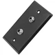 Seismic Audio SA-PLATE26 Black Stainless Steel Wall Plate with Dual 