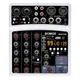 BOMGE 4 Channel dj Bluetooth Audio Mini Mixer with 99DSP Processor, USB white 