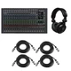 Mackie Onyx 24-Channel Premium Analog Mixer with Multi-Track USB, Bundle with TA