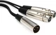 Hosa YXF-101.5 Y Cable- XLR Male to Dual XLR Female - 1.5'
