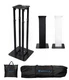 (1) Rockville RTP32B Totem Moving Head Light Stand+Black+White Scrims+Carry Bags