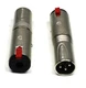 (2) Two Genuine NEUTRIK NA3MJ - 1/4" TRS Female Locking Jack To XLR Male Adapter