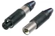 (2 PACK) NEUTRIK NC3FM-C 3 pole male and female cable connector in one housing