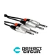 Hosa HSS-001.5X2 Dual REAN 1/4" TRS 1.5FT CABLE - NEW - PERFECT CIRCUIT