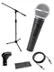 Shure SM58-S+STAND+CABLE Microphone Bundle Boom Stand &  XLR Cable FREE SHIPPING