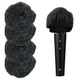 Waziaqoc 100 Pcs Disposable Microphone Hygiene Covers, Non-woven Black