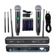 Pro 2CH UHF Handheld Wireless Microphone System Audio Party Stage Microphone Mic