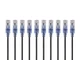 Monoprice Cat6A 6in Black 10-Pk Patch Cable UTP 30AWG 10G 0.5 Feet, 