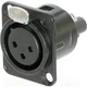 Neutrik NC3FD-S-1-B XLR Connector Panel Socket Straight Contacts Pol Number