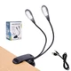 TEECOO Music Stand Light, 1/2/4/10 Pack Clip on LED Book Lights, USB and AAA ...