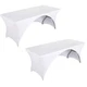 LZY 2 Pack Fitted Table Covers for 6 Foot Folding Tables,Open Back, Spandex/S...