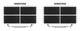 (2) American DJ WMST2 Top and Bottom, Middle Trim Sections for WMS Panel Series