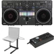 Pioneer DJ DDJ-REV5 4-deck DJ Controller with Laptop Stand and Power Block