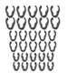 Mateda Mic Cable Clips - 30Pcs Universal Boompole black 
