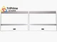 H2Pro 48x18 Glass Canopy 2 Piece Set for One pack, white"] || "white