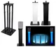 (1) Rockville Black Adjustable Totem Speaker Stand For Pyle Pro PPHP 1292A