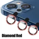 3Pcs Diamond red Camera Lens Protector iPhone 11-15 ProMax 14/13 Mini 15 Plus