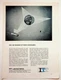 Vintage 1950s ITT Laboratories Space Satellite Print Ad Mid-Century Science Art