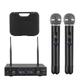 Wireless Microphone System UHF Dual Handheld 20 Channels Blue GUDEHOLO Cordless