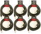 6x Strukture PRO20M7 Heavy Duty  7mm Rubber 20ft. XLR Microphone Cable