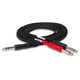 Hosa Technology 13.2' 1/4" TRS Mono Male to Two 1/4" TS Mono Male Send / Return