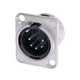 Neutrik NC5MD-L-1 5 PIN Male XLR Chassis Connector Socket Nickel D Type 