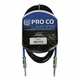 Pro Co EG15 15' Excellines 1/4" TS Instrument Cable
