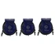 H&A Value Series, 3 Pack XLR M to F Professional Microphone Cable - 25'