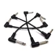 nalu 6-Pack 6-Inch Guitar Pedal Patch Cables - High-Fidelity Shielded 1/4" 