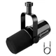 FDUCE XLR Dynamic Microphone for Vocal Recording, Podcasting, Gaming, Black 