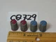 PEAVEY MIXER BOARD REPLACEMENT PART SRC 6024  KNOB  LOT OF 2 TURQUOISE & 2 RED 