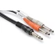 Hosa STP-204 Y Audio Cable - for Device 13.12 ft 1 x 6.35mm Male 2 New Box
