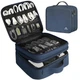 MATEIN Cord Organizer Case with Adjustable Divider, DJ Cable Medium, Blue 