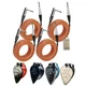 4X BLACK MOUNTAIN Thumb Guitar Picks With FAT TOAD 20FT Instrument Cables 4 PACK