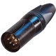 1PC NEUTRIK USA NC5MXX-B XLR Plug, 5-C, Cable Mount, Uninsulated, Solder Bl